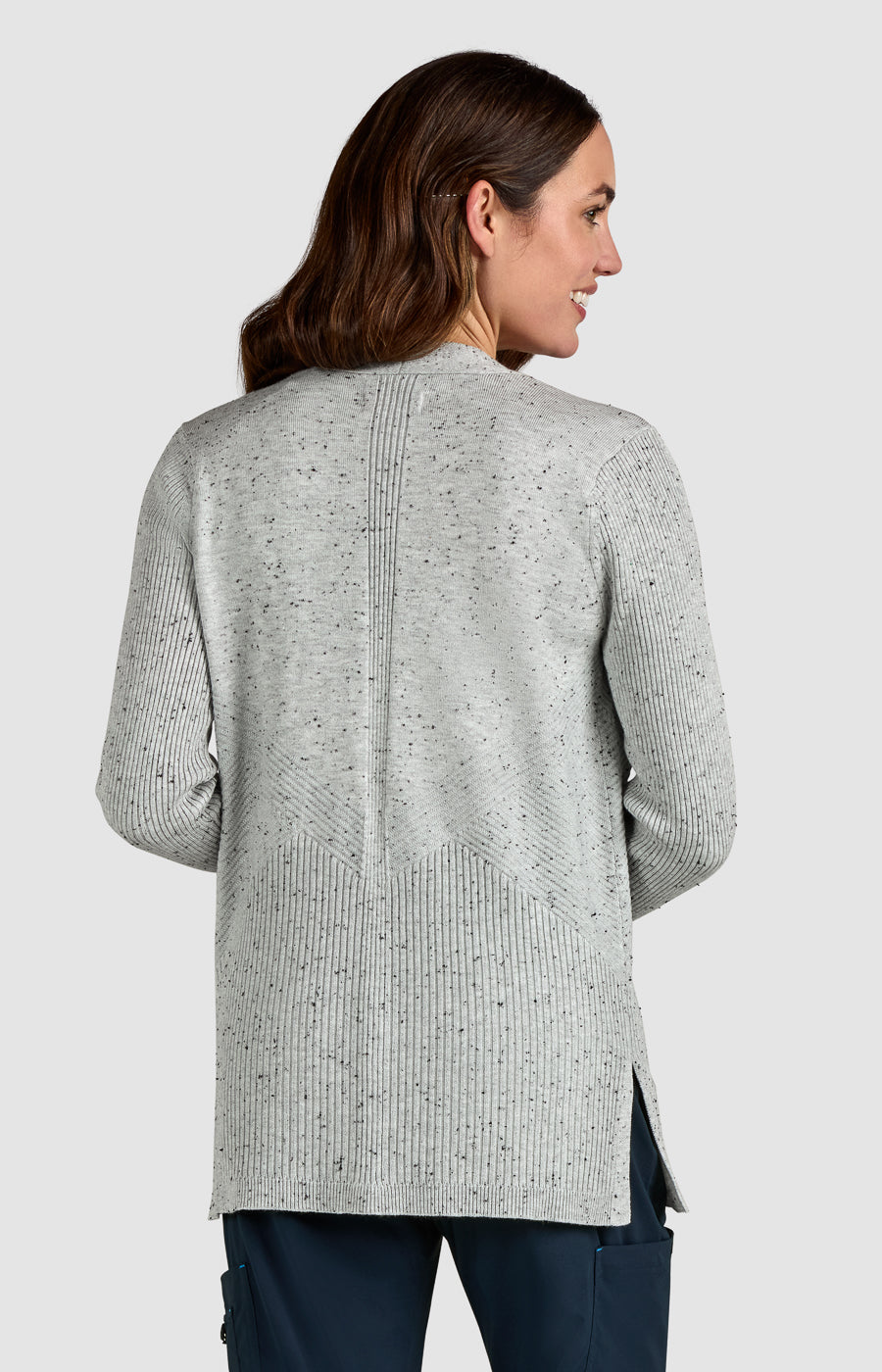 Kori Sweater Platinum Grey Black Speckled Dots