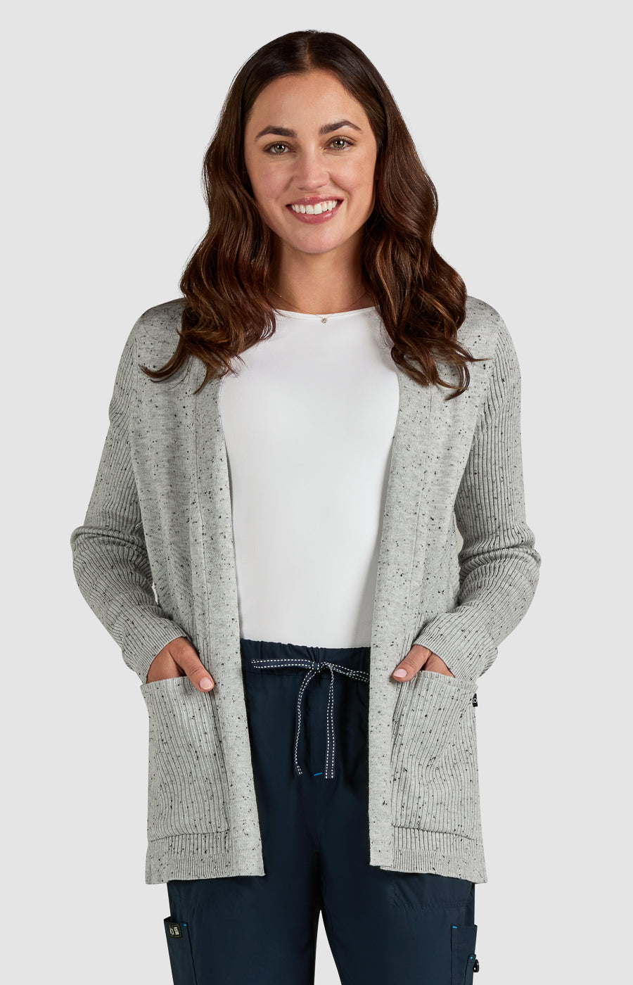 Kori Sweater Platinum Grey Black Speckled Dots