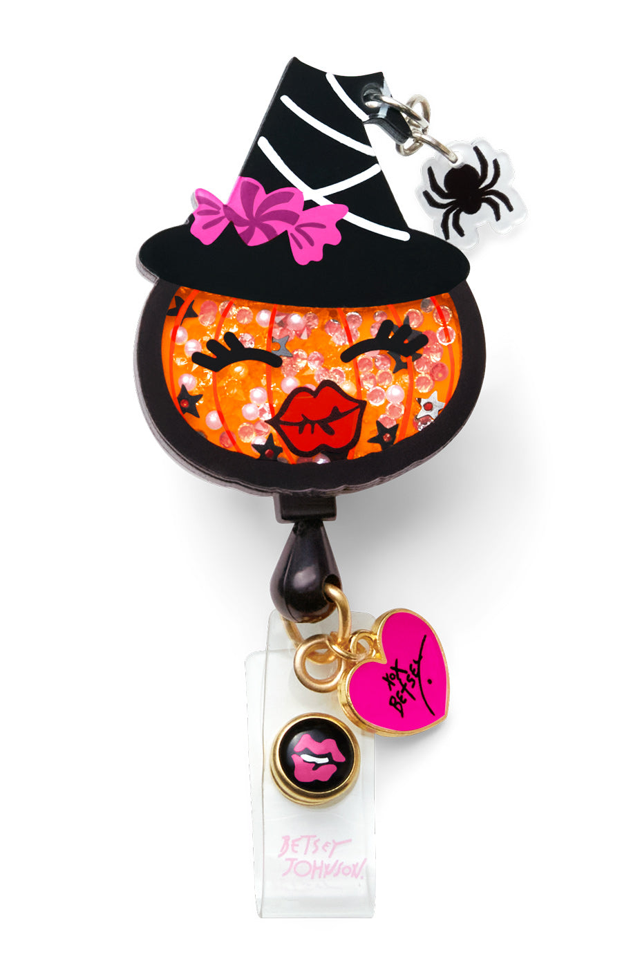 Betsey Retractable Badges Witch Pumpkin