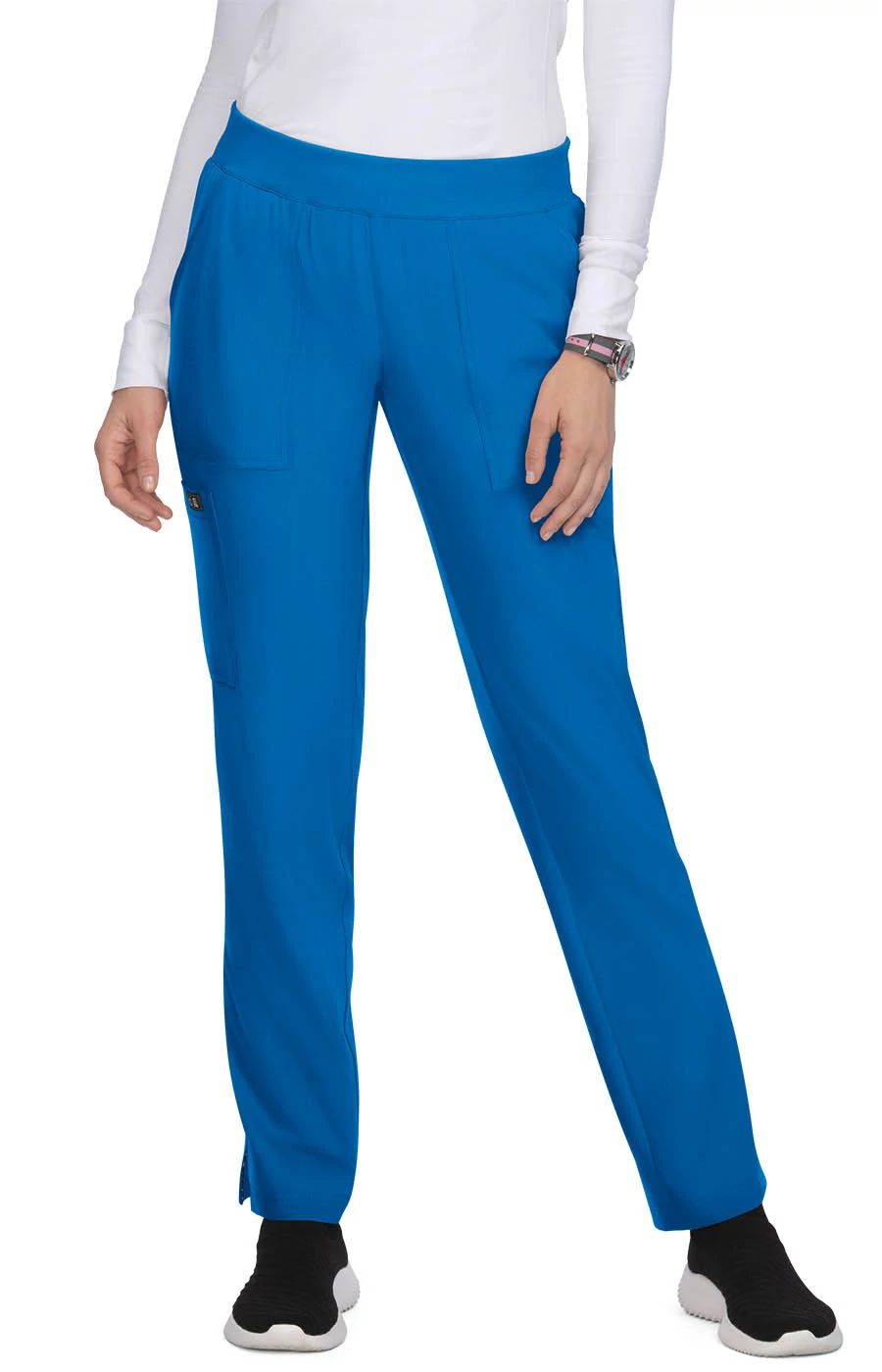 YOURS Plus Size Curve Bright Blue Darted Waist Tapered Trousers | Yours  Clothing
